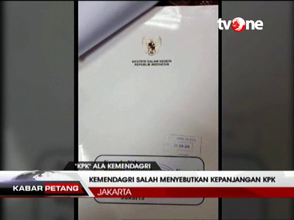 Surat dari Kemendagri, KPK Jadi Komisi Perlindungan Korupsi