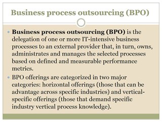 Benefits Of Business Process Outsourcing