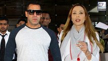 Salman Khan With Iulia Vantur At Airport