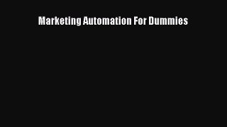 Read Marketing Automation For Dummies PDF Free