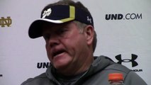 Notre Dame's Brian Kelly on Defensive Back standouts (3/23/16)