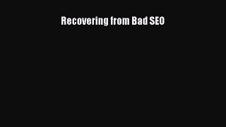 Read Recovering from Bad SEO E-Book Free