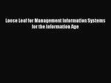 Read Loose Leaf for Management Information Systems for the Information Age ebook textbooks