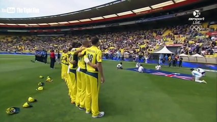 Usman Khawaja Grabs Adam Zampa's Bum During Australian National Anthem
