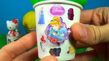 5 Play-Doh ICE CREAM surprise eggs HELLO KITTY Disney Cars SpongeBob Disney PRINCESS Party Animals