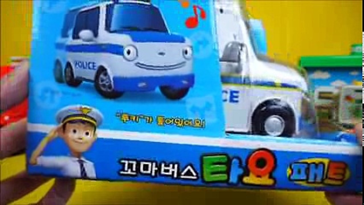 꼬마버스 타요 경찰차 패트의 타요 차고지 주유소 세차장 장난감 놀이 Tayo the...