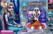 Princess Elsa treats snowman Olaf,Olaf Frozen Doctor,Disney Princess, FROZEN