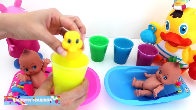 Baby Doll Bathtime Clay Slime Surprise Minions Disney Princess Finding Nemo Minnie RainbowLearning