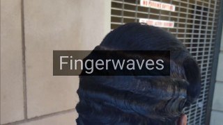 Finger wave style with added extensions