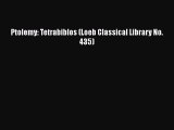 Read Books Ptolemy: Tetrabiblos (Loeb Classical Library No. 435) ebook textbooks