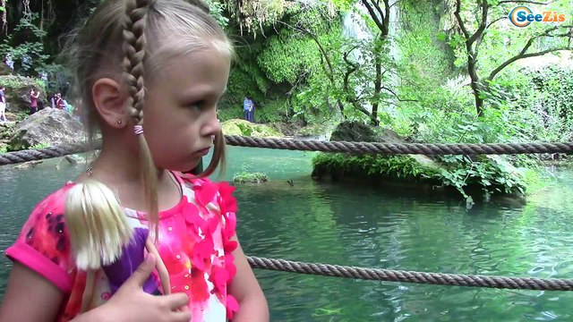 Ярослава и Кукла Барби - прогулка в Национальный Парк. Водопад Куршунлу Анталия. Doll Barbie