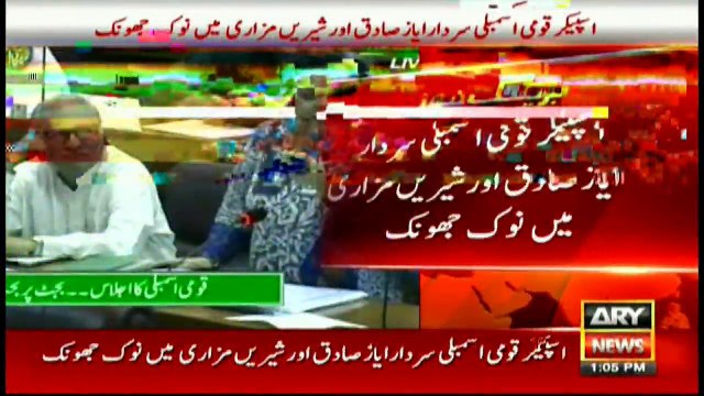 Minor rift between speaker Ayaz Sadiq and Shireen Mazari