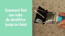 l'astuce pour utiliser son tube de dentifrice jusqu'à la dernière goutte