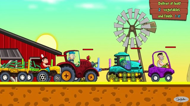 Cars cartoons for kids. Crazy Racers. Race with trailers. Learning for children. Tiki Taki Games