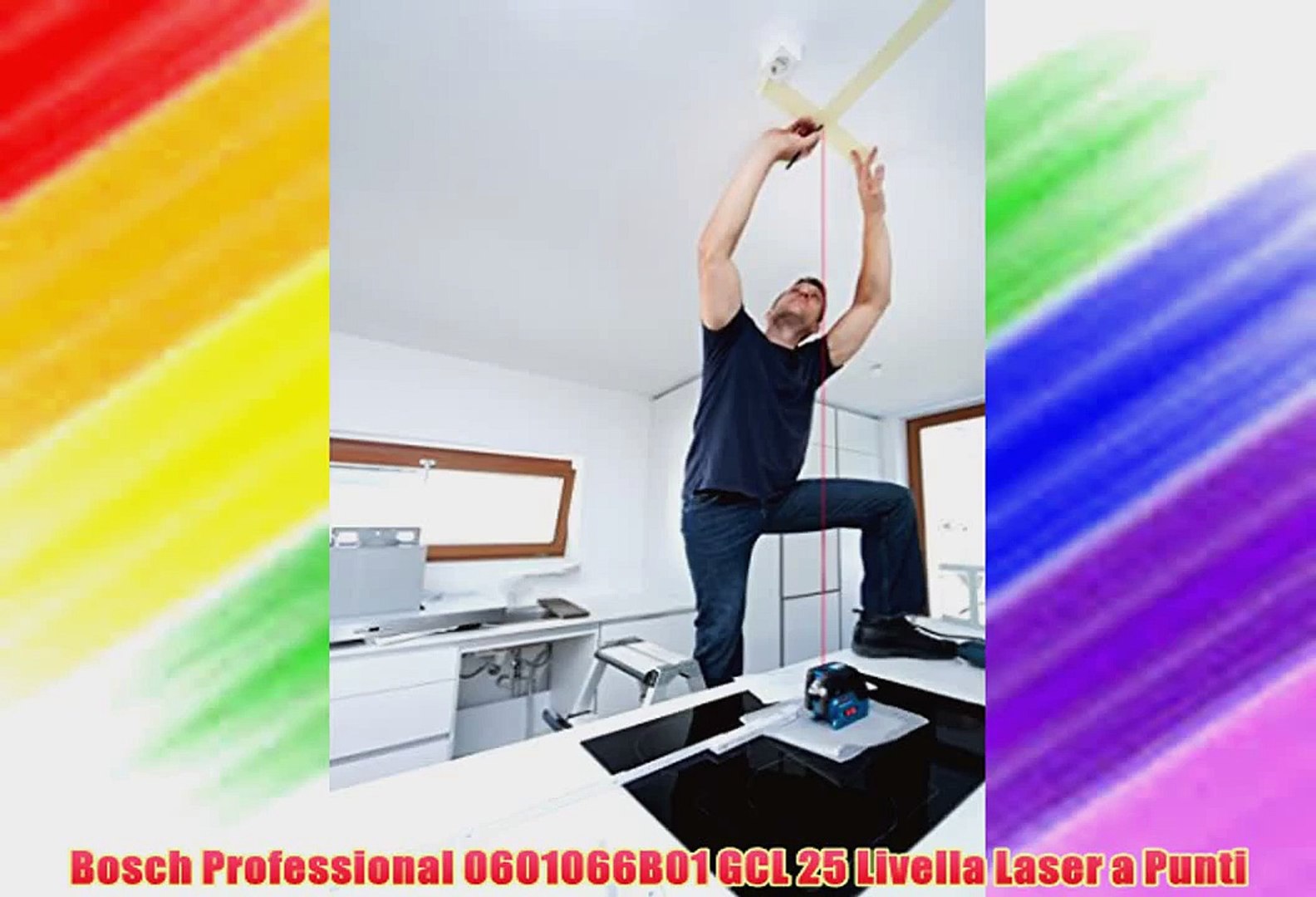 Bosch Professional 0601066b01 Gcl 25 Livella Laser A Punti Video