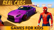 CARS SUPER avec SPIDERMAN! Cartoon for Kids 3D Comptines w action Chansons enfantines