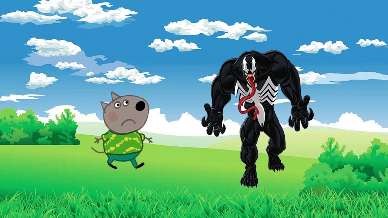 #Peppa Pig Español #Spiderman #Venom #Superhero in #Real Life Finger Family Song Saviors The Beast
