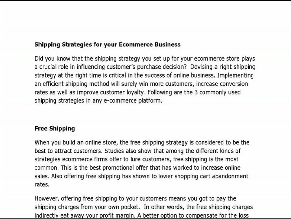 3 Shipping Strategies that help to improve your Ecommerce Busines