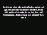 Read Next Generation Information Technologies and Systems: 6th International Conference NGITS