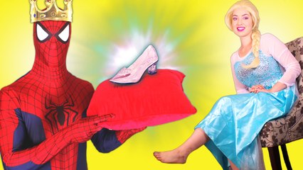 Cinderella Dream Frozen Elsa! w / Spiderman, Catwoman, Venom, Rose Supergirl & Superman :)