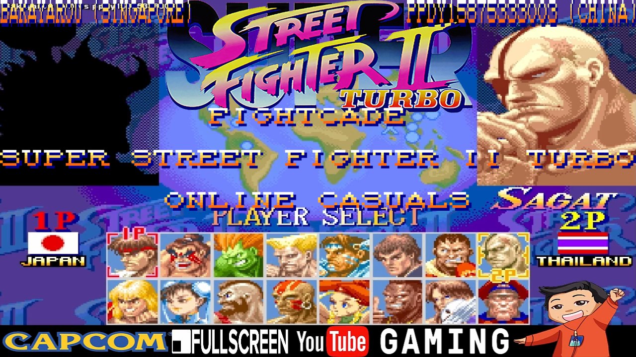 Fightcade [HD] - bakayarou (SG) vs. ppdy158753303 (CHN) - Super SF II Turbo Online Casuals