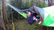 This hanging tent lets you sleep in the treetops.