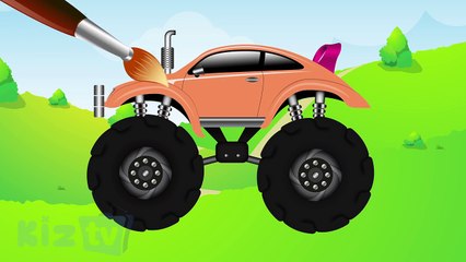 Learn Colors with Monster Trucks - Learning Colours for Kids - ChildrenToy SYNT
