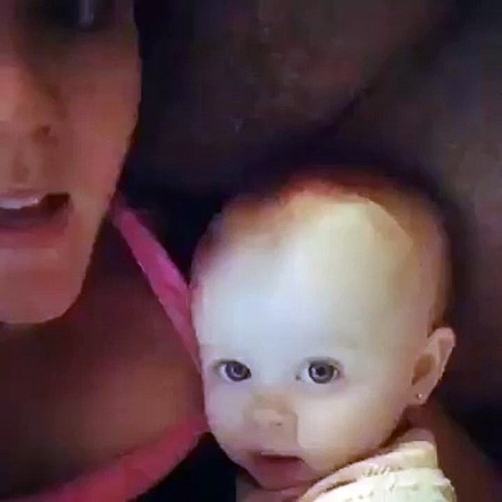 Baby say i love you to her mom