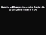 [PDF] Financial and Managerial Accounting Chapters 15-23 (2nd Edition) (Chapters 16-24) [Read]