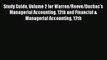 [PDF] Study Guide Volume 2 for Warren/Reeve/Duchac's Managerial Accounting 12th and Financial