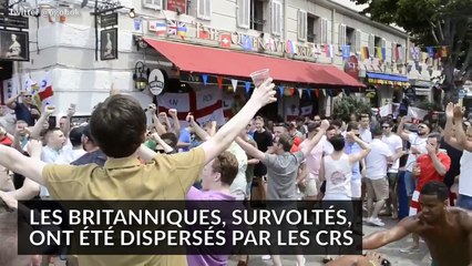 Les forces de l'ordre dispersent les supporters anglais à Marseille