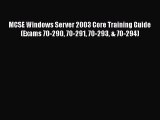 Download MCSE Windows Server 2003 Core Training Guide (Exams 70-290 70-291 70-293 & 70-294)