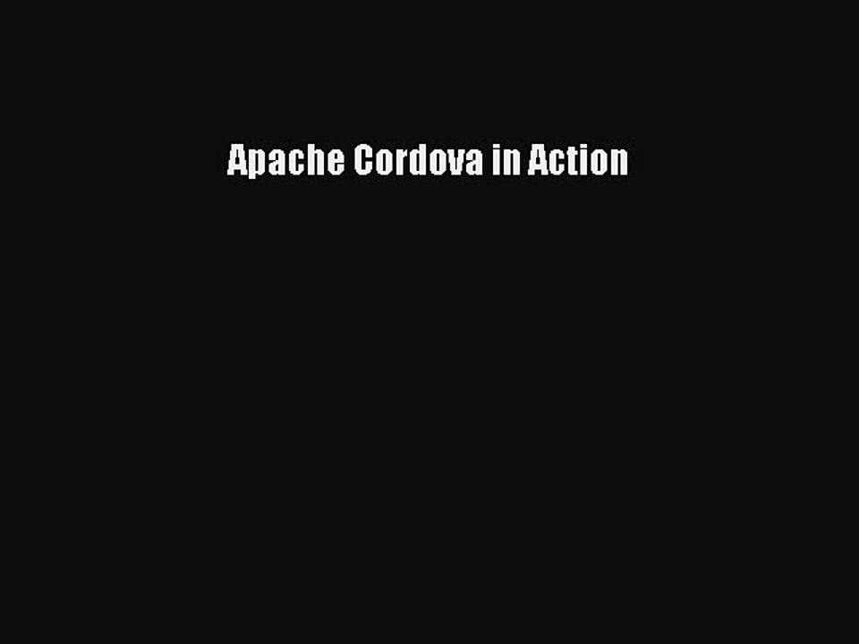 Read Apache Cordova in Action ebook textbooks