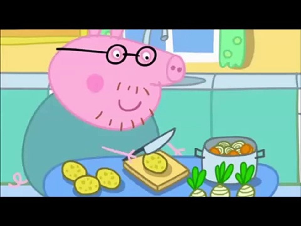 Daddy Pig is cooking