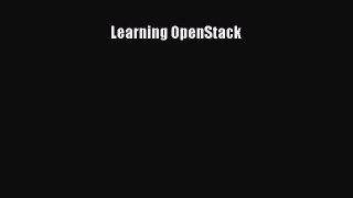 Read Learning OpenStack ebook textbooks