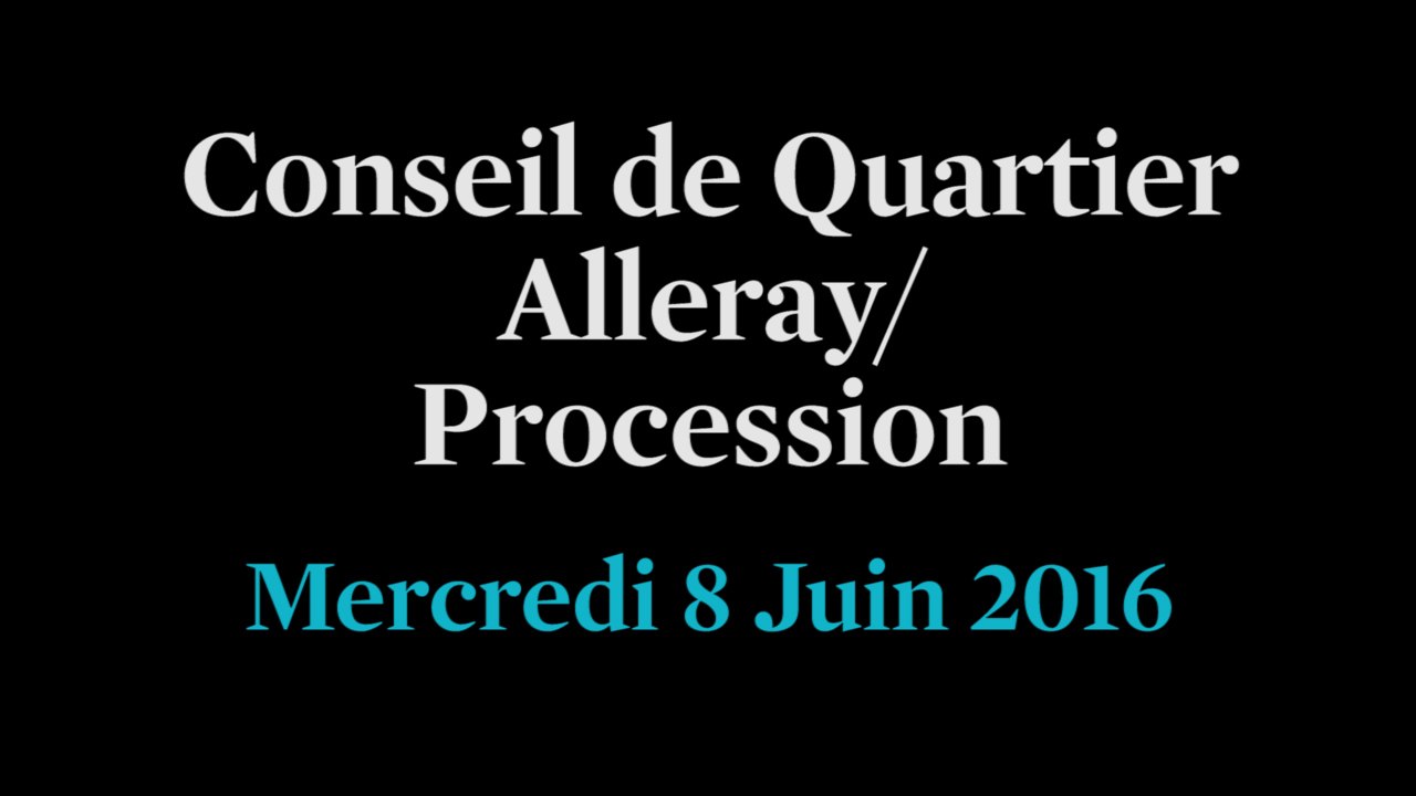 Conseil de Quartier Alleray/ Procession du Mercredi 8 Juin 2016