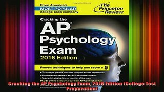 DOWNLOAD FREE Ebooks  Cracking the AP Psychology Exam 2016 Edition College Test Preparation Full Free