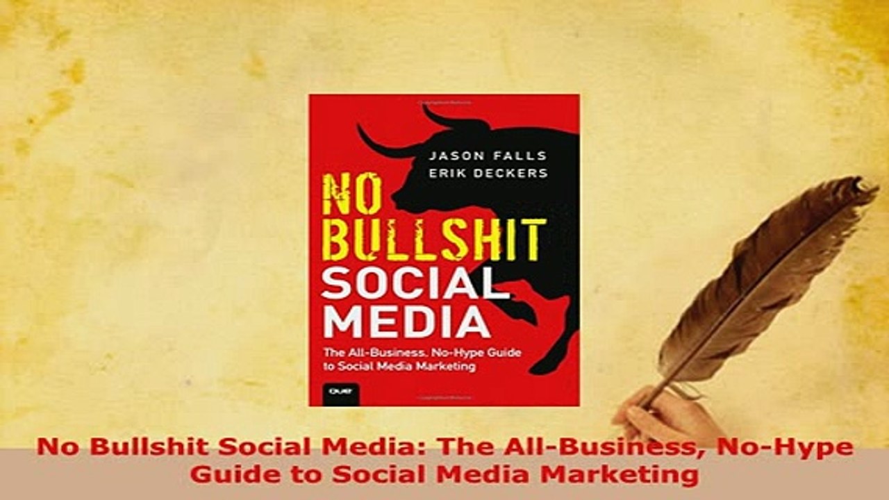 Download  No Bullshit Social Media The AllBusiness NoHype Guide to Social Media Marketing  EBook