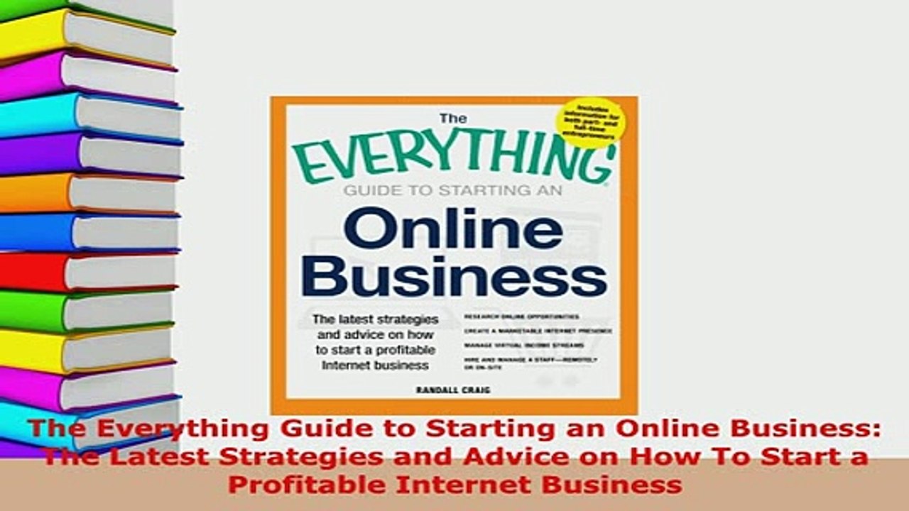 PDF  The Everything Guide to Starting an Online Business The Latest Strategies and Advice on Free Books