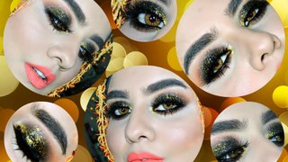 How To - Black & Gold Glittery Look