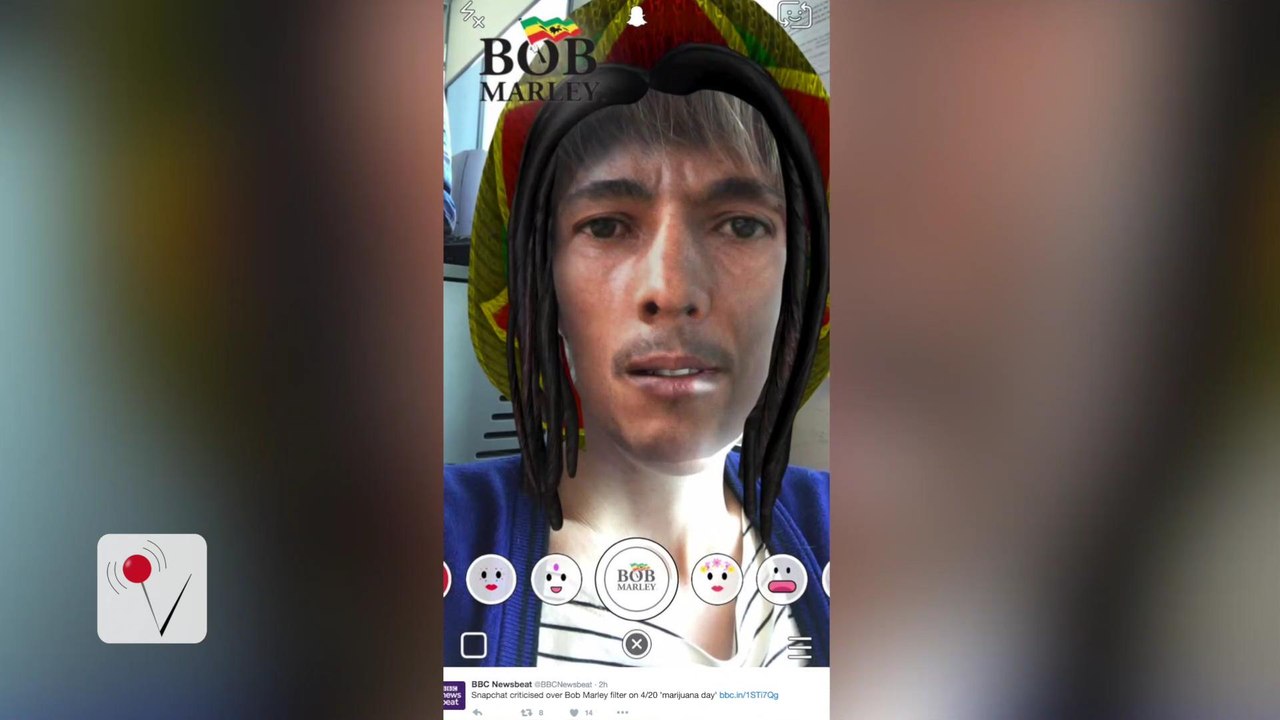 'Racist' Bob Marley SnapChat Filter Causes Controversy