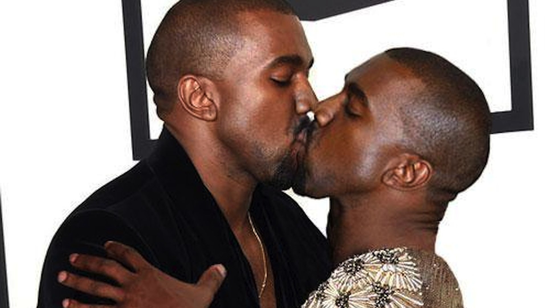 ⁣Kanye West Kissing Kanye West Meme Causes CONTROVERSY