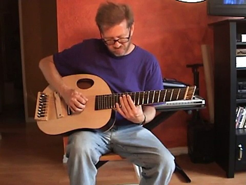 8 string headless acoustic guitar