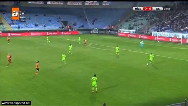 Goal Emre Colak - Rizespor 0-1 Galatasaray (20.04.2016)