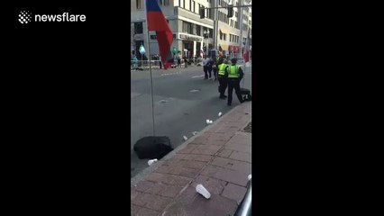 War veteran helped along at Boston marathon