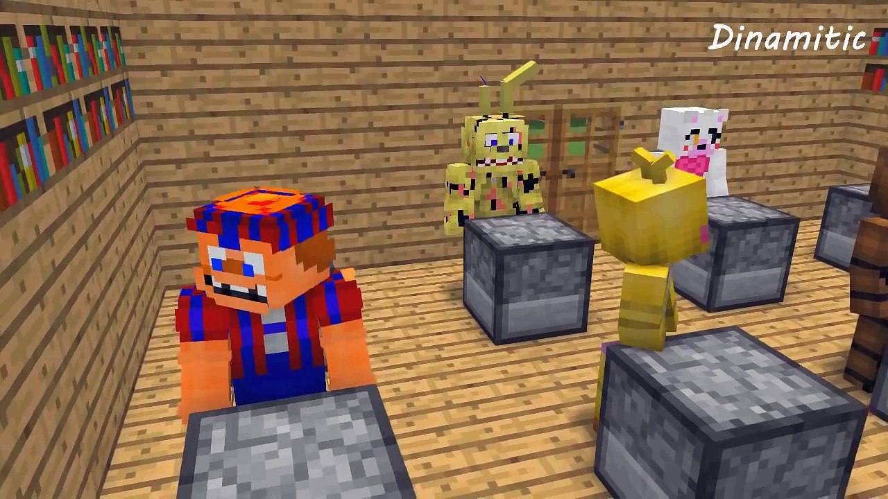 FNAF Monster School׃ Attack School  Minecraft Animation Five Nights At Freddy's 3