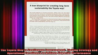 DOWNLOAD FULL EBOOK  The Toyota Way to Continuous Improvement  Linking Strategy and Operational Excellence to Full Free