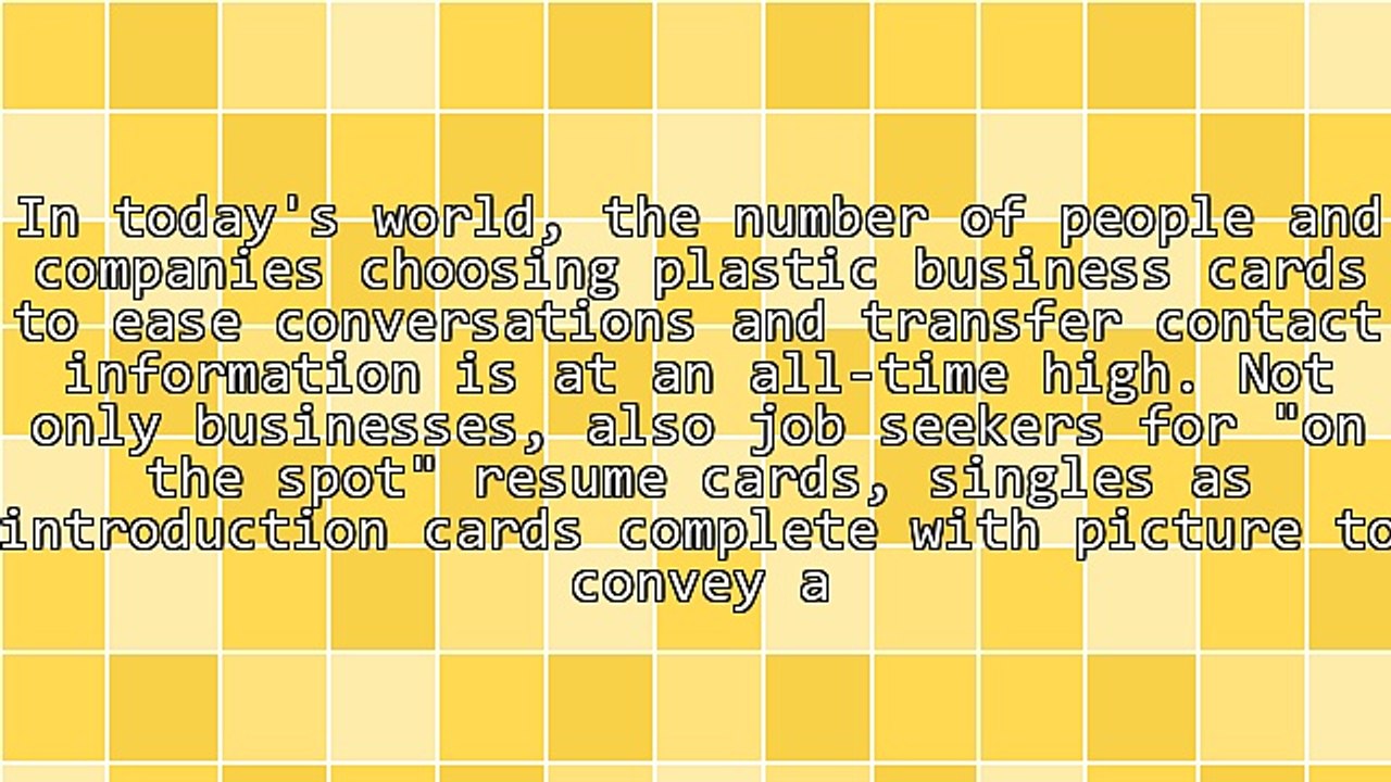 The Changing World of Plastic Business Cards