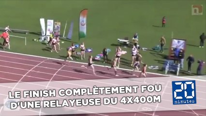 Le finish complètement fou d'une relayeuse du 4X400M