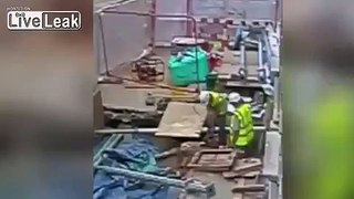 Construction Worker drills into cable and Gets Electrified wit 12,000 volts
